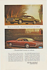 1967 Ford Thunderbird Red 4 Dr Brown 2 Dr Automobile Advertisement  10" x 6-1/5"