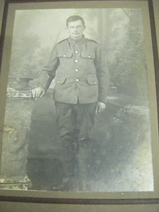 Vintage WW1 Soldier Photograph Portrait Photo - W.White (W'ton) - Picture 1 of 1