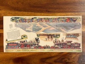 1960 Nabisco Exciting Scenes in History Driving of the Golden Spike 3D Punch Out - Picture 1 of 5