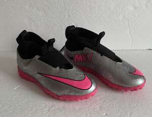 Nike Zoom Mercurial Superfly 9 FJ2033-060 Silver Pink Soccer Shoes Youth Size 4