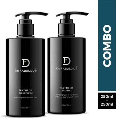 DE FABULOUS Tea Tree Oil Shampoo & Conditioner Combo (500 ml) free ship - Image 1 of 3