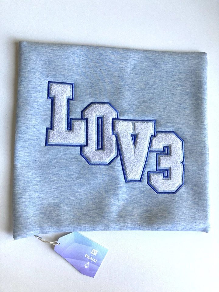 Pottery Barn PB Teen Ivivva Boucle One Love Pillow Cover 16 x 16 Blue NWT inv6 - Image 1 of 4