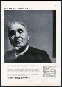 Foto de Bruno Walter 1955 Columbia Records anuncio impreso vintage - Imagen 1 de 1