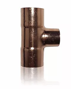 1" x 1" x 1/2" Reducing Tee (BAG OF 5) COPPER PIPE FITTING - Picture 1 of 3