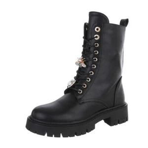 Botines plataforma mujer 8559 diseño italiano en negro - Imagen 1 de 2
