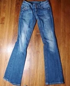 Jeans taglio stivali Miss Me 28 x 30,5 JP5124B ricamati e paillettes - Foto 1 di 6