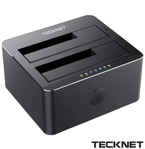 TECKNET Hard Drive Docking Station, USB 3.0 SATA HDD Docking Station for 2.5 & 3 - Picture 1 of 7