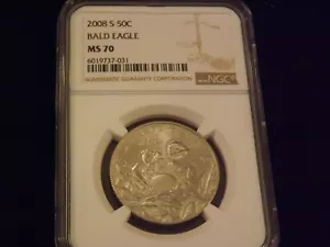 2008-S   50 C               BALD EAGLE           NGC MS 70 - Picture 1 of 2