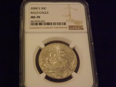 2008-S   50 C               BALD EAGLE           NGC MS 70 - Image 1 of 2