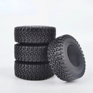 4PCS 1.55" Wheel Tires Tyres for 1/10 RC Crawler D90 Tamiya CC01 LC80 - Picture 1 of 5