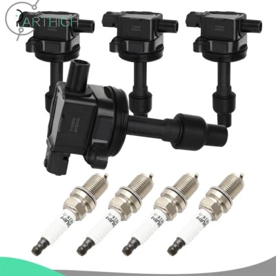 Juego de 4 bobinas de encendido y 4 bujías para Volvo S40 V40 2000-2004 1,9 L Foto 1 de 4