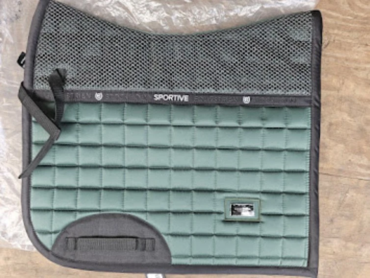 Equestrian Stockholm Sycamore Green Sportive Dressage Pad - Full - Image 1 of 1