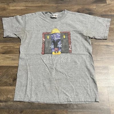 Camiseta De Colección Disney The Twilight Zone Torre del Terror Juvenil XL Mickey Mouse Gris Foto 1 de 4
