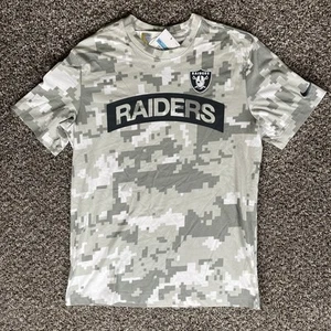 NWT LAS VEGAS RAIDERS NIKE DRI-FIT Salute to Service Camo T-Shirt MENS MEDIUM - Picture 1 of 6