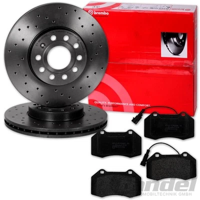 DISCOS DE FRENO DEPORTIVOS PERFORADOS BREMBO 305mm + PASTILLAS DELANTERAS para ALFA ROMEO MITO 955