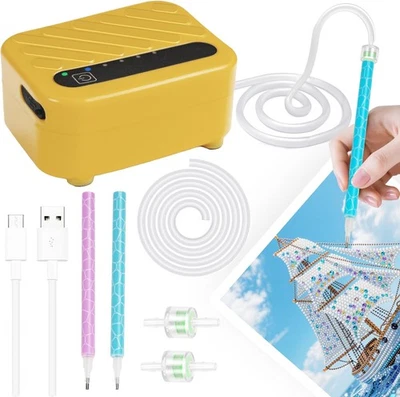 MLIFE Elektrischer Diamond Painting Stift, Wiederaufladbarer Diamant Vakuum Stift Für