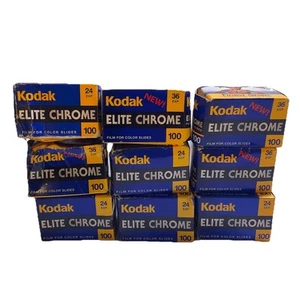 9-pack Kodak Elite Chrome 100 Speed 36 exposure Color Slide Film EXP 2005 - Picture 1 of 4