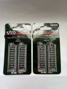 K 58 - KATO UNITRACK 20-045 / NOCH 7078012 Rail de transition Minitrix 2 x 2 pcs - Photo 1/3