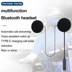 Motorbike Headphones Wireless Bluetooth Motorcycle Helmet Headset Speaker - Picture 1 of 12
