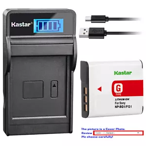 Kastar Battery LCD USB Charger for Sony NP-BG1 NP-FG1 & Sony Cyber-shot DSC-W80 - Picture 1 of 11