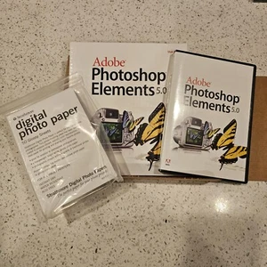 Adobe Photoshop Elements 5.0 Software Win XP Vista with Serial #, Open Box - Picture 1 of 7