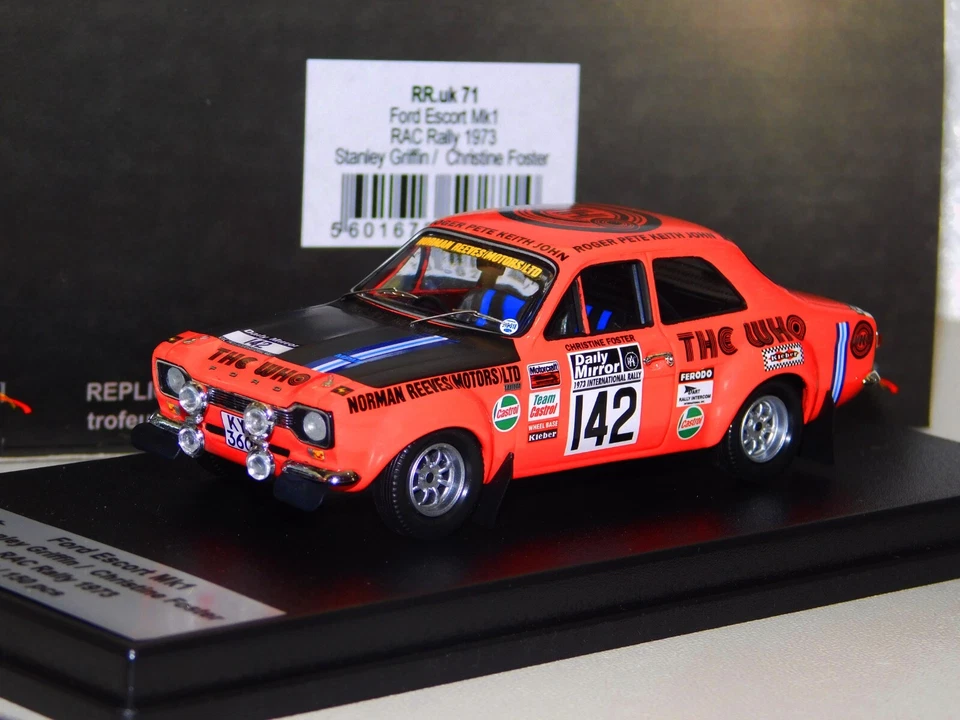 FORD ESCORT MK1 ''THE WHO'' #142 GRIFFIN RAC RALLY 1973 TROFEU LIM. RR.UK71 1/43 - Immagine 1 di 1