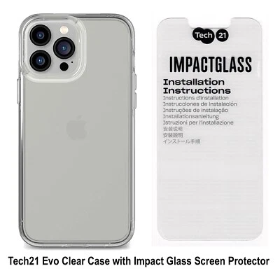 Tech21 Evo Clear Case with Impact Glass Screen Protector for iPhone 13 Pro Max - Image 1 of 4