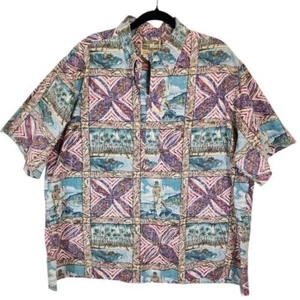 Vintage 90s Reyn Spooner 1994 Hawaiian Shirt Mele Kalikimaka Island Santa sz XL - Picture 1 of 10