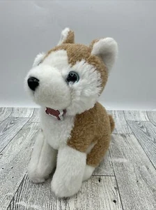 Battat Our Generation Husky Welpe Hund 7 Zoll Plüschtier Stofftier Spielzeug rosa Halsband - Bild 1 von 6