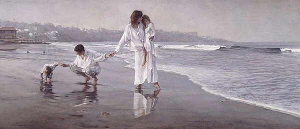 Steve HANKS "Holding The Family" Edición Limitada Arte en Lienzo Numerado Certificado de Autenticidad Foto 1 de 4