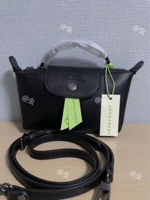 Longchamp Negro Le Pliage XS Extras Original Asa Bolsa Salida NUEVO #GBJ Foto 1 de 4