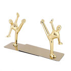 2PCS Creative Bookends 1 Pair Stainless Steel Kung-fu Man Shape Book Stand