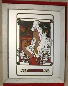QUADRO A SPECCHIO PRINTED MIRROR JOB CIGARETTES ALFONS ALPHONS MUCHA ADVERTISE - Imagen 1 de 2