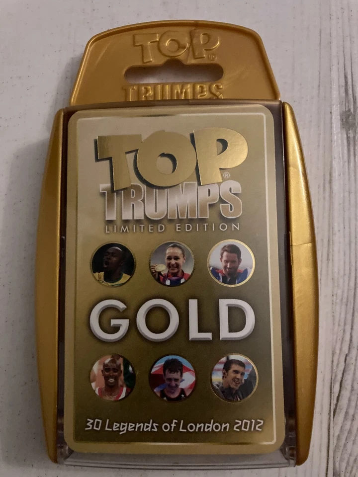 Tarjetas coleccionables Top Trump Gold 30 Legends of London 2012 de los Juegos Olímpicos elige la tuya Foto 1 de 1