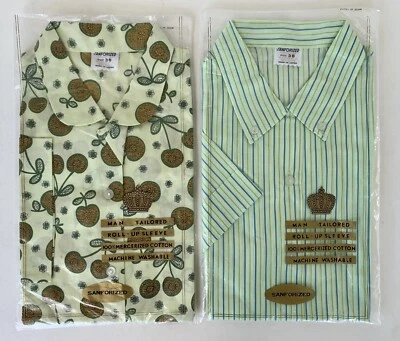 Dos camisas vintage sanforizadas de los años 50 para mujer talla 38 manga corta Rockabilly nuevas en stock Foto 1 de 4