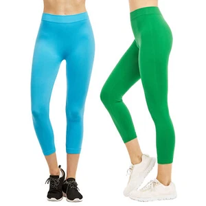 Plus Size Women's Ribbed Waistband 12" Biker Workout Running Seamless Shorts - Picture 1 of 54