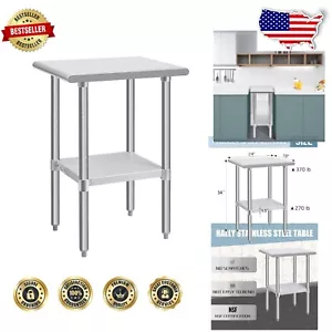 NSF-zertifizierter 24 x 18 Edelstahltisch für Küche und Werkstatt - Bild 1 von 9