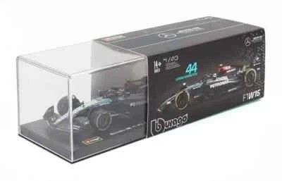 MERCEDES GP F1 W15 2024 #44 HAMILTON BURAGO 1/43 + VETRINA 18-38209-H - Immagine 1 di 4