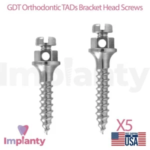 5x Microfijaciones de ortodoncia de cabeza cruzada dental (TAD) Tornillos de cabeza de soporte - Imagen 1 de 5