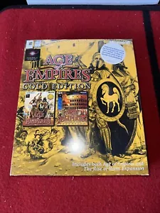 Age of Empires Gold Edition w/ Rise of Rome RARE PC NTSC BIG BOX NEW CIB SEALED - Picture 1 of 10