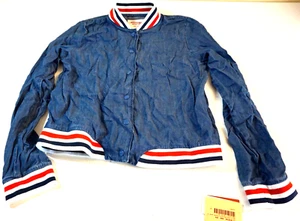 MOSSIMO WOMEN'S LIGHT BLUE BOMBER STYLE JACKET LARGE MSRP $30 NEW WITH TAGS!! - Bild 1 von 5