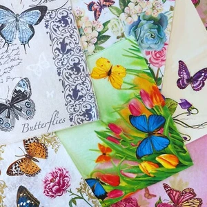 Servilletas Decoupage Paquete Misterioso ButterfLy - LOTE de 8 Servilletas de Papel Surtidas - Imagen 1 de 5