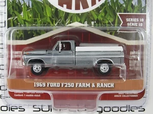 Greenlight Down on the Farm R10: 1969 Ford F250 F-250 Pickup RAW Green Machine - Bild 1 von 9
