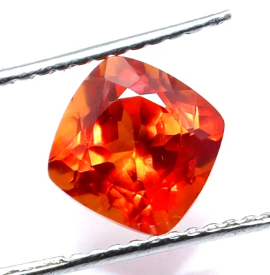 Cojín naranja natural de 6,45 quilates zafiro certificado piedras preciosas sueltas con regalo gratis Foto 1 de 4