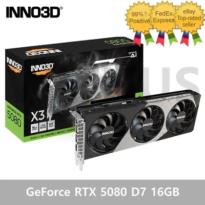 INNO3D GeForce RTX 5080 D7 16GB X3 Gaming Graphics Card - Image 1 of 3