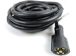15 Foot 7 Way Trailer Cord Wire Harness Light Plug Connector Molded RV Cable - Picture 1 of 5