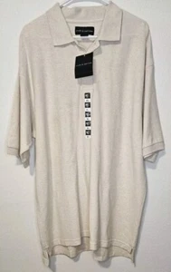 Chemise homme Croft & Barrow XL 100% coton mélangé manches courtes polo crème neuve avec étiquette - Photo 1/4