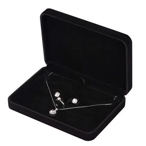 Large Velvet Jewelry Set Box, Big Necklace and Ring Earring Pendant Gift Box, - Picture 1 of 5