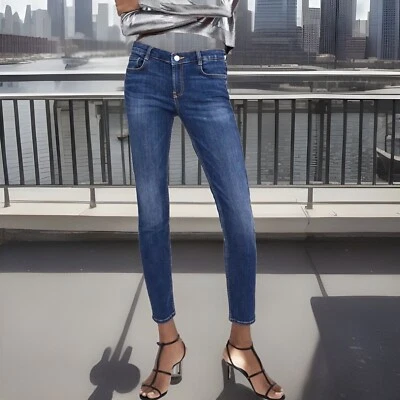 ZARA Women's Trafaluc Low-rise Sculpt Skinny Jeans(Navy Blue,US 12,14/EUR 44,46) - Image 1 of 4