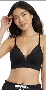 Women's Striped Lace Padded Bralette - Auden Black S 34B 36A - Picture 1 of 6